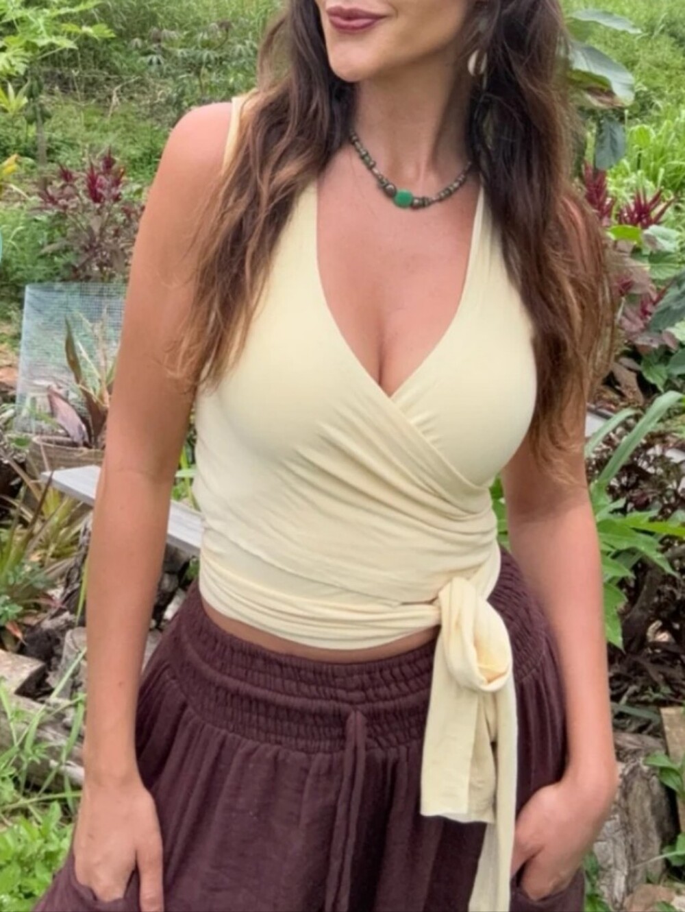Sleeveless Tie-Waist Camisole